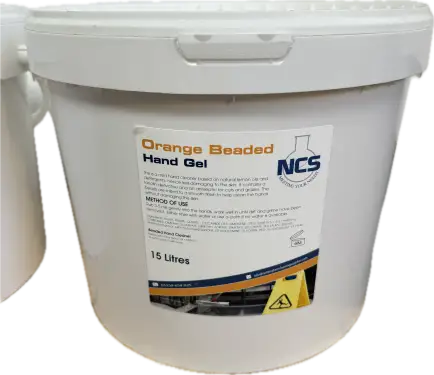 Click Here To Enlarge This Photo Of NCS Orange Beaded Hand Gel 15 Ltr